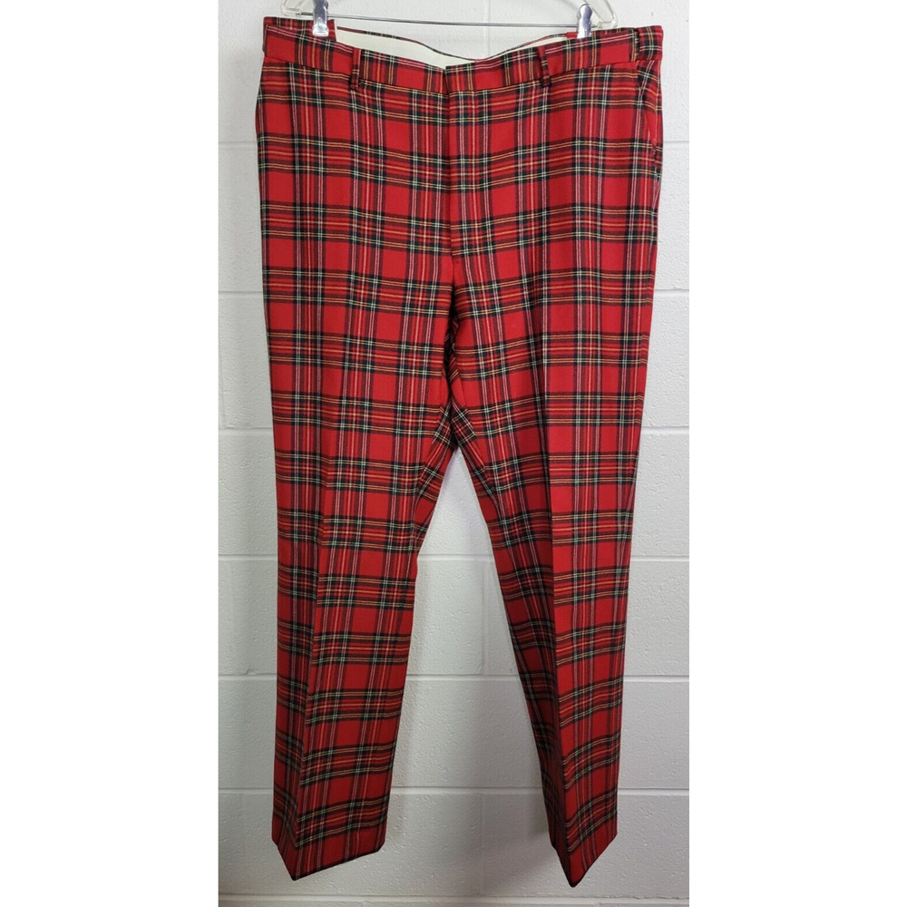 Orvis Red Tartan Plaid Chinos